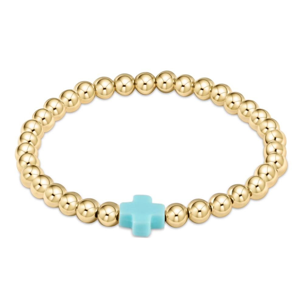 CCGOOD3mm/4mm/5mm Gold Plated Ball Bracelet Multicolor Cross Charm Bracelets Stack Boho Jewelry