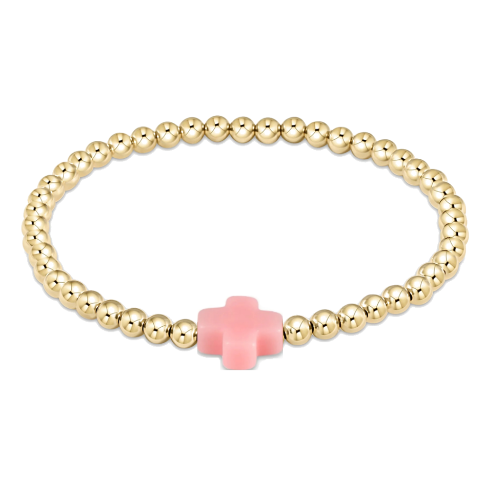 CCGOOD3mm/4mm/5mm Gold Plated Ball Bracelet Multicolor Cross Charm Bracelets Stack Boho Jewelry