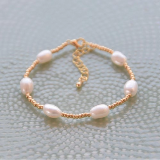 CCGOOD  Natural Pearl Bracelet for Women Trendy Jewelry Gold Color Miyuki Beads Strand Bracelets Summer Accesorios Mujer