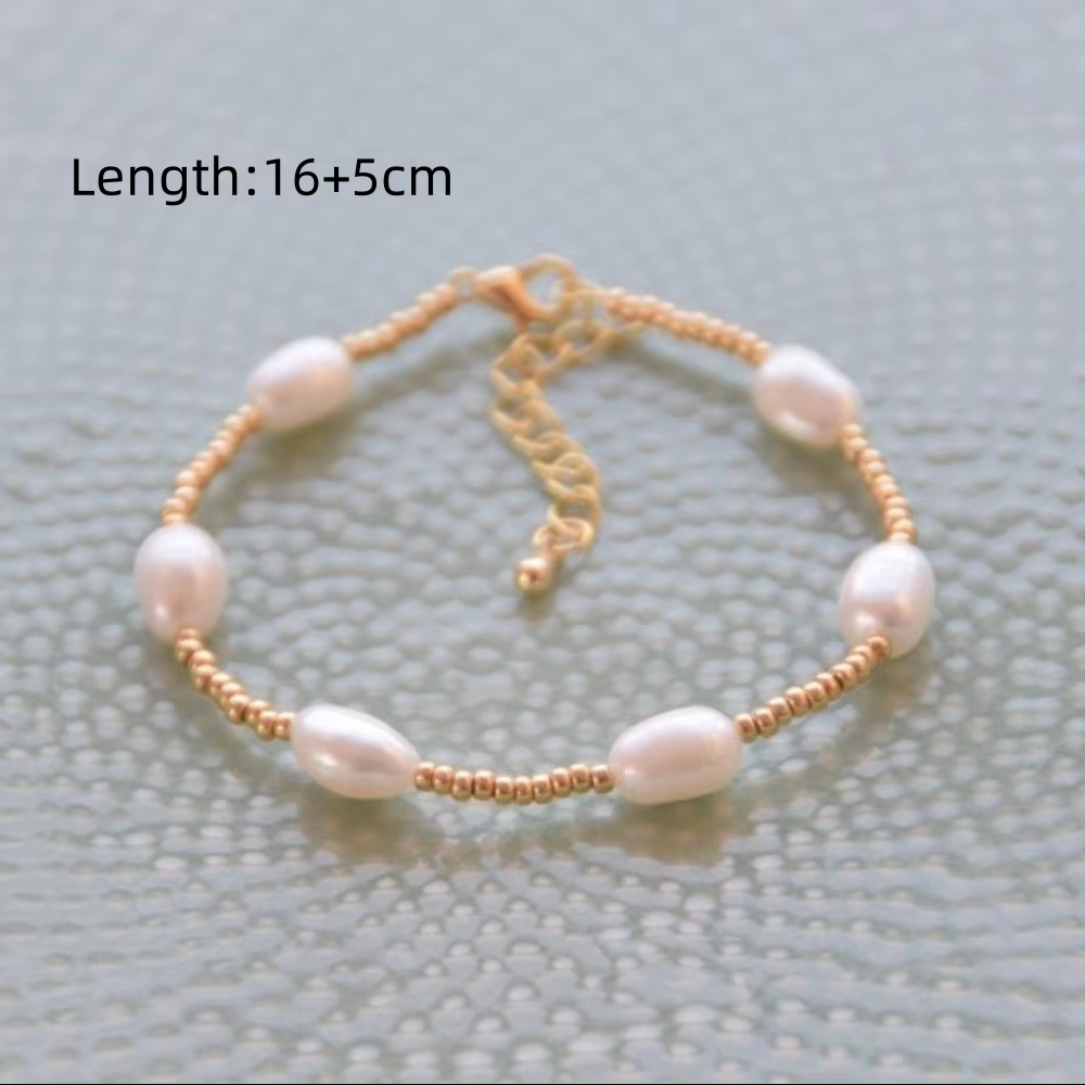 CCGOOD  Natural Pearl Bracelet for Women Trendy Jewelry Gold Color Miyuki Beads Strand Bracelets Summer Accesorios Mujer