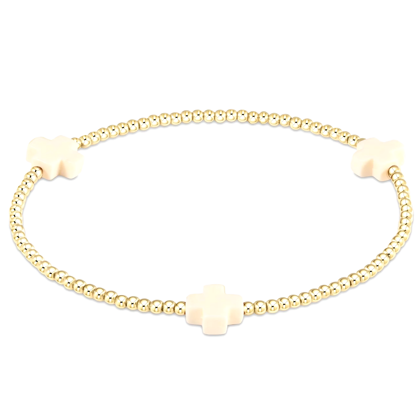 CCGOOD Cross Charm Bracelet 3mm Gold Plated 18 K Beads Bracelets for Women Stackable Boho Pulseras Jewelry