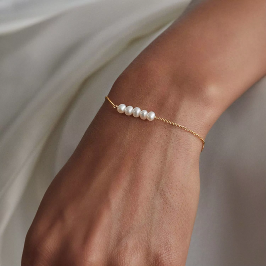 CCGOOD Stainless Steel Chain Bracelet Woman Girl Friends Gift Natural Pearl Bracelets for Women Minimalist Pulseras Jewelry