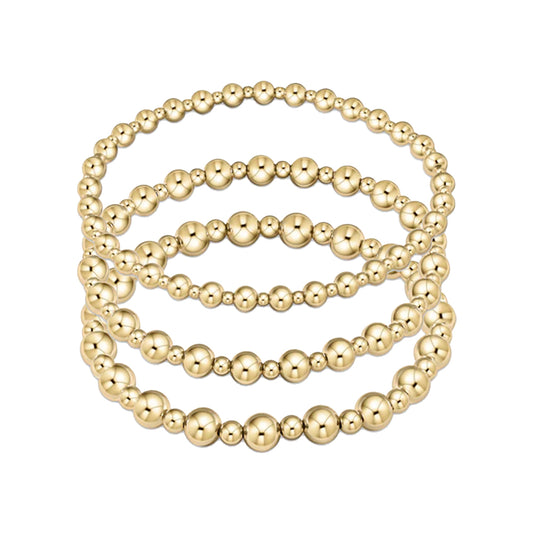 CCGOOD Stack Bracelets Gold Plated Beads Ball Bracelet Set Tarnish Resistant Vintage Jewelry