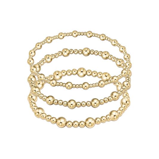 CCGOOD Gold Plated Ball Beads Bracelet Stack Tarnish Resistant Jewelry