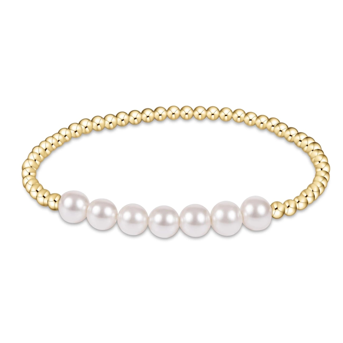 CCGOODGold Ball Beads Pearl Accent Bracelet Cross Bracelet Stack