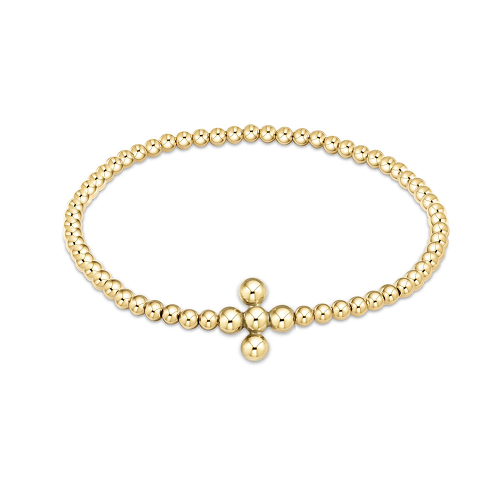 Pulseras de cuentas de bolas apilables CCGOOD, joyería chapada en oro de 18 K, pulsera de cruz cristiana para mujer, regalo, pulseras elegantes