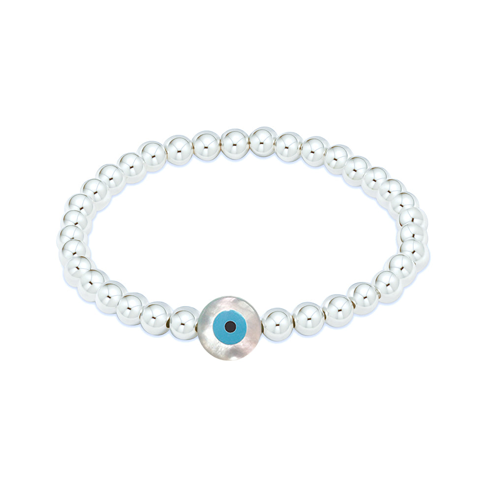 CCGOOD Turkish Evil Eye Bracelet Silver Color Beads Strand Bracelets for Women Girl Pulseras Mujer 2024 Trendy Jewelry