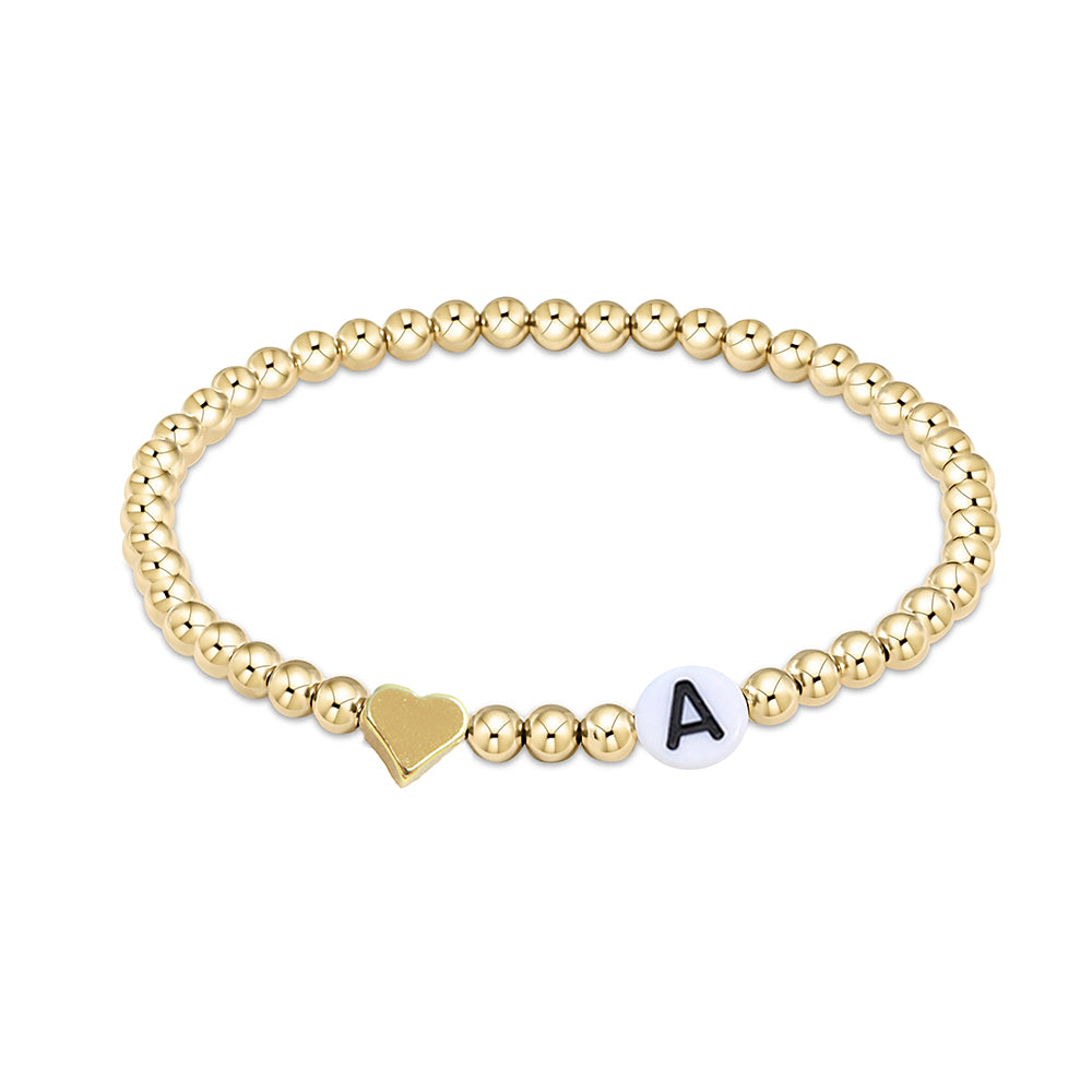 CCGOOD Customize Initial Letter Bracelet for Women Jewelry Cross Heart Evil Eye Bracelet Gold Plated 18 K Beads Stretchy Pulseras