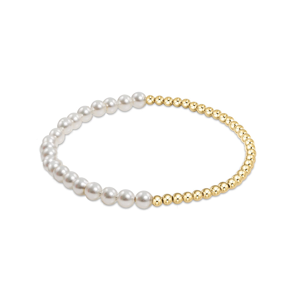 Pulsera cruzada CCGOOD apilable chapada en oro de 18 K para mujer, pulseras de cuentas impermeables, joyería de perlas de concha natural